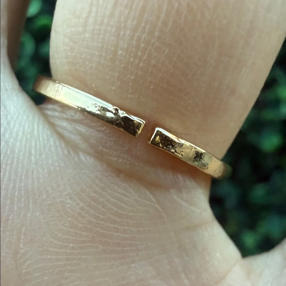 Adjustable Fashion Jewelry Gold and Silver Crystal Ring